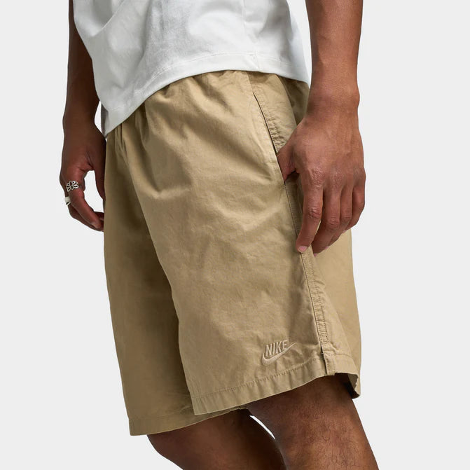 Nike Club Washed Flow Shorts Beige