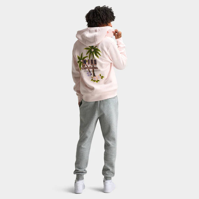 Nike Club Full Zip Hoodie Palms Light Pink