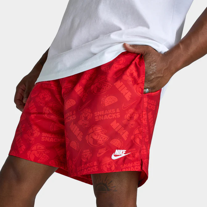 Nike Club Flow Shorts Sneak & Snack Red